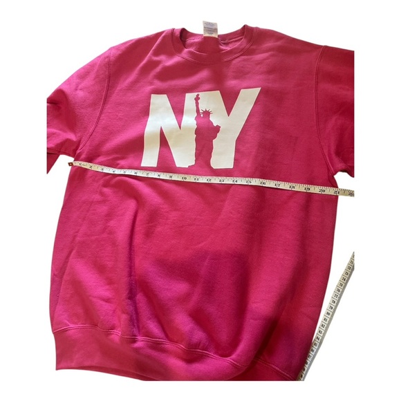 Port & Company NY Graphic Sweatshirt - Hot Pink, Size Medium - Picture 7 of 7